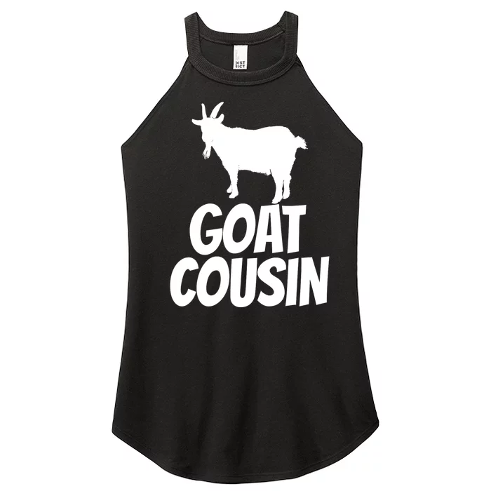 Goat Cousin Goat Gift For Goat Lovers Women’s Perfect Tri Rocker Tank