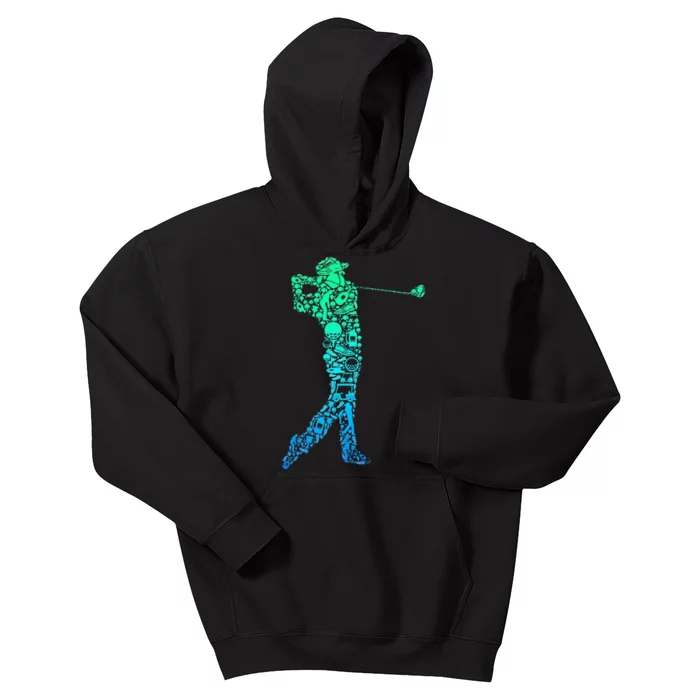 Golf Club Golfer Golfing Kids Hoodie