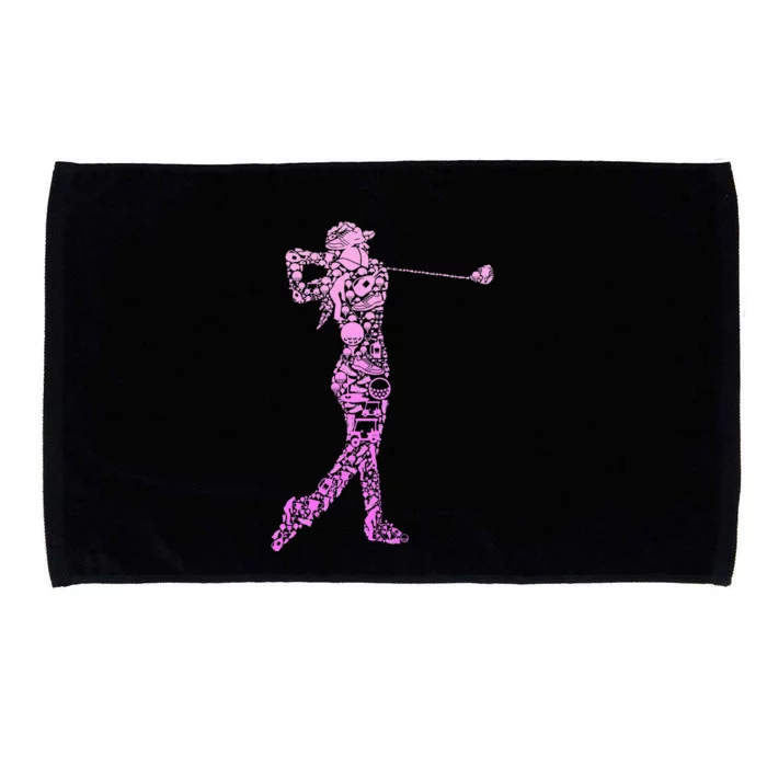 Golf Club Golfer Golfing Microfiber Hand Towel