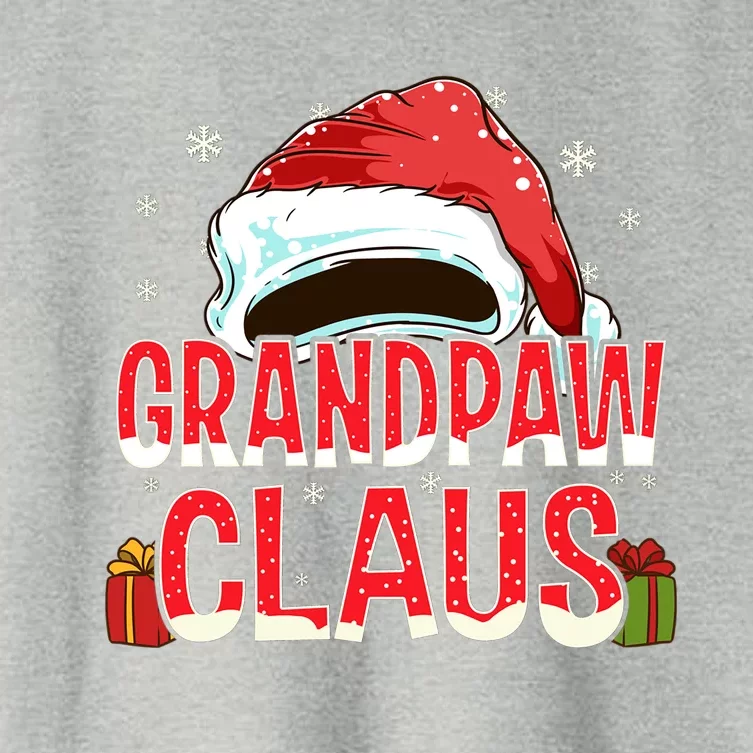 Grandpaw Claus Group Funny Gift Matching Family Christmas Great Gift Women's Crop Top Tee