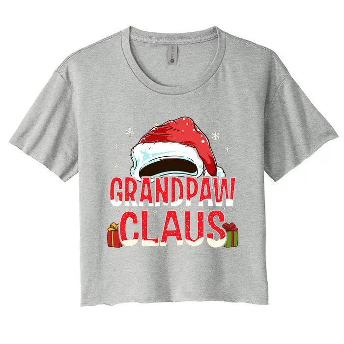 Grandpaw Claus Group Funny Gift Matching Family Christmas Great Gift Women's Crop Top Tee