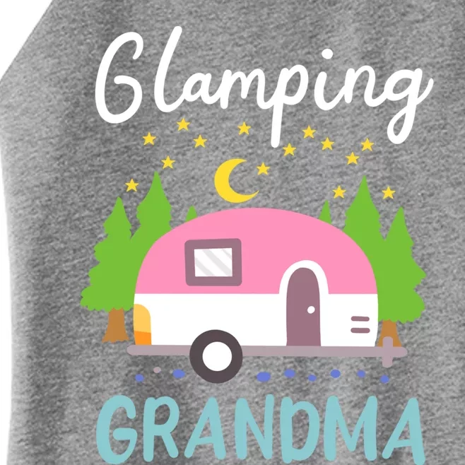 Glamping Camper Grandma Grandmother Camping Gift Women’s Perfect Tri Rocker Tank