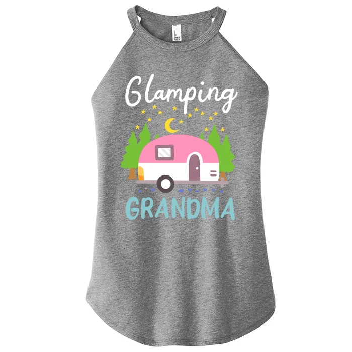 Glamping Camper Grandma Grandmother Camping Gift Women’s Perfect Tri Rocker Tank