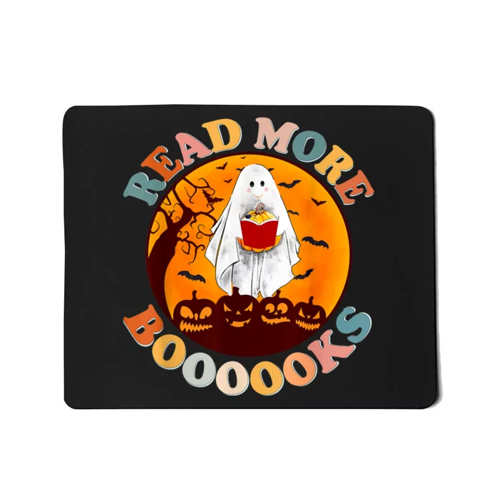 Groovy Cute Ghost Boo Read More Books Funny Halloween Mousepad