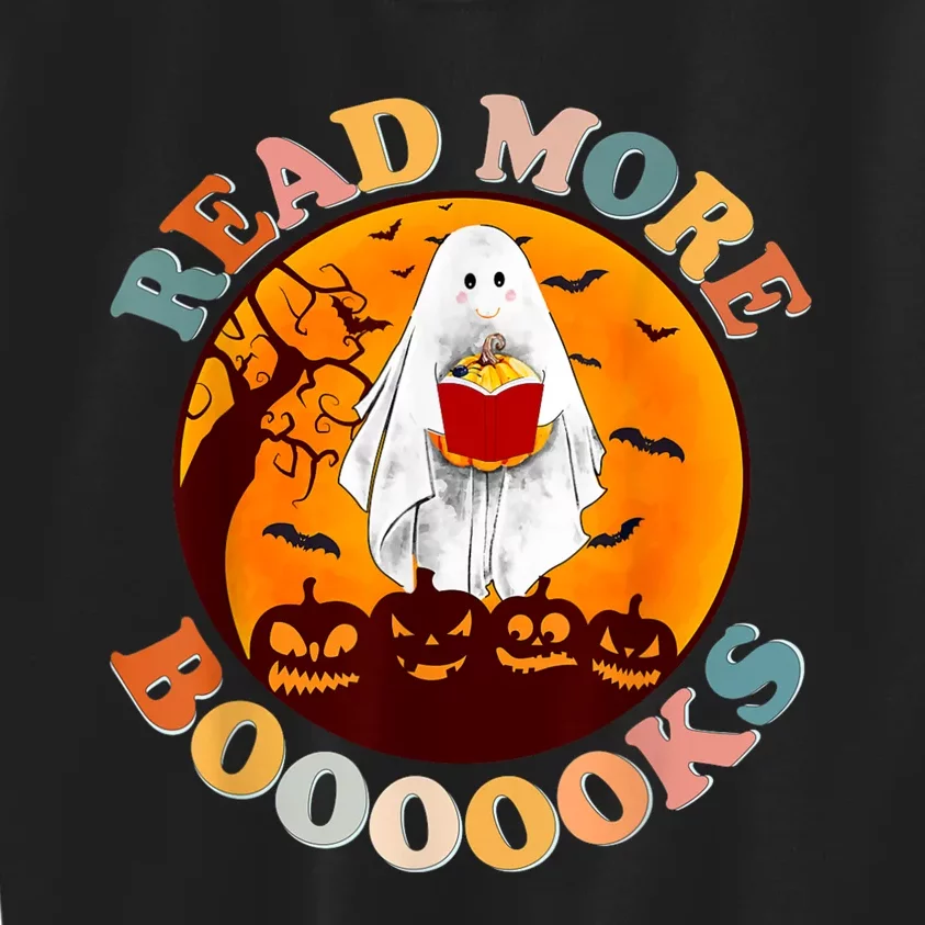 Groovy Cute Ghost Boo Read More Books Funny Halloween Kids Sweatshirt