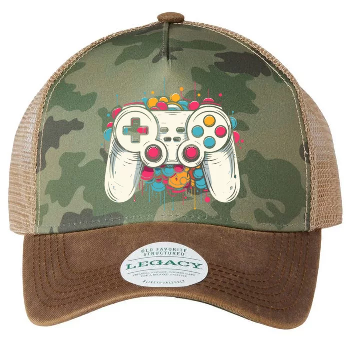 Gaming Controller Graphic Gamer Esports Cute Gift Legacy Tie Dye Trucker Hat