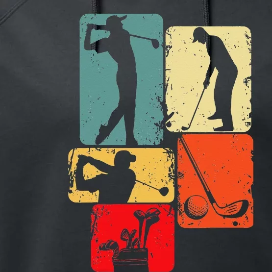 Golf Club Golfer Golfing Performance Fleece Hoodie