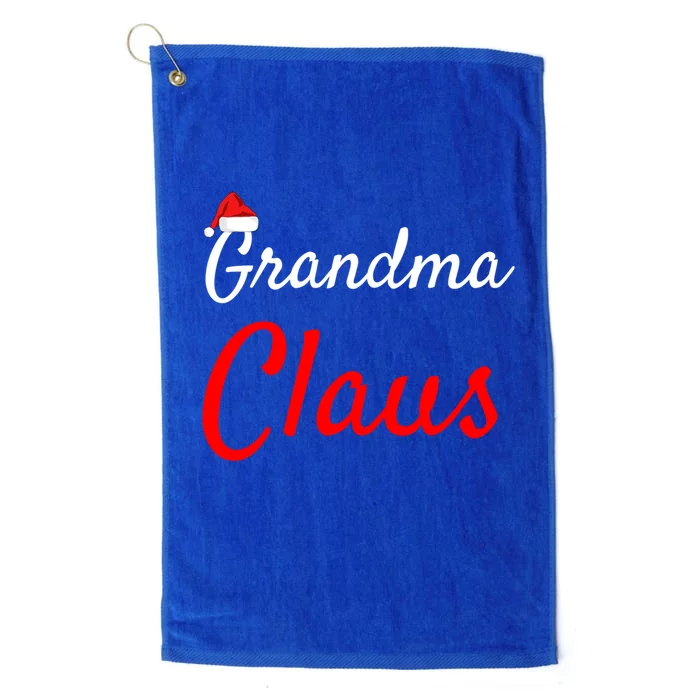 Grandma Claus Gift Mama Claus Daddy Claus Pjs Funny Gift Platinum Collection Golf Towel