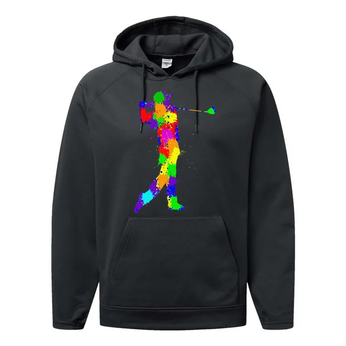 Golf Club Golfer Golfing Performance Fleece Hoodie