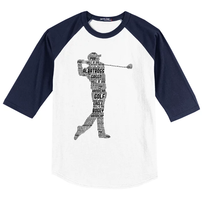 Golf Club Golfer Golfing Baseball Sleeve Shirt