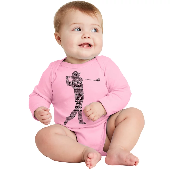 Golf Club Golfer Golfing Baby Long Sleeve Bodysuit