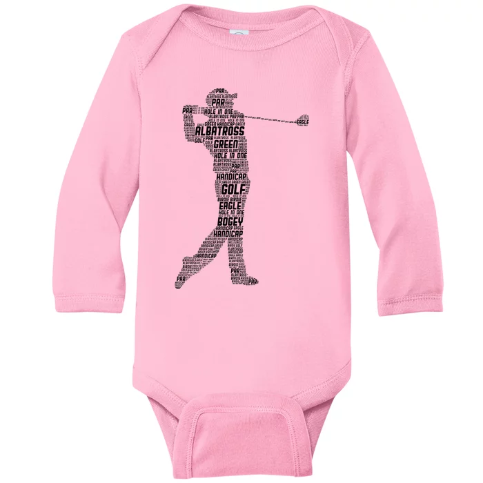 Golf Club Golfer Golfing Baby Long Sleeve Bodysuit