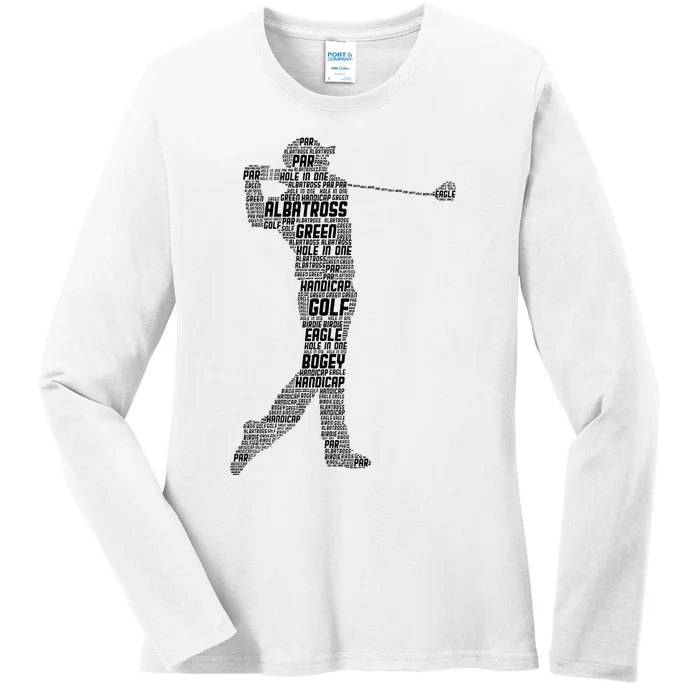 Golf Club Golfer Golfing Ladies Long Sleeve Shirt