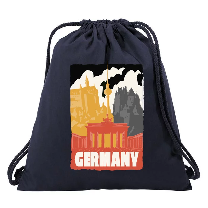 Germany Castle Drawstring Bag