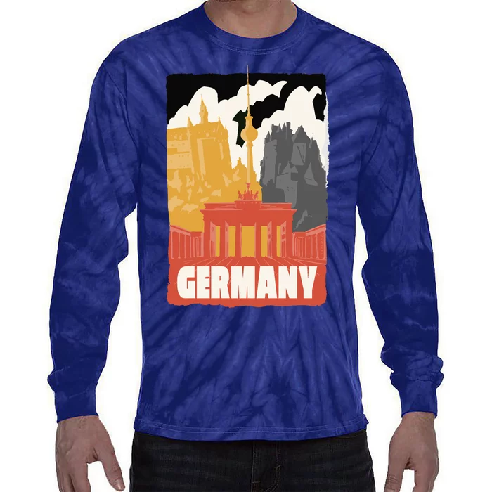 Germany Castle Tie-Dye Long Sleeve Shirt