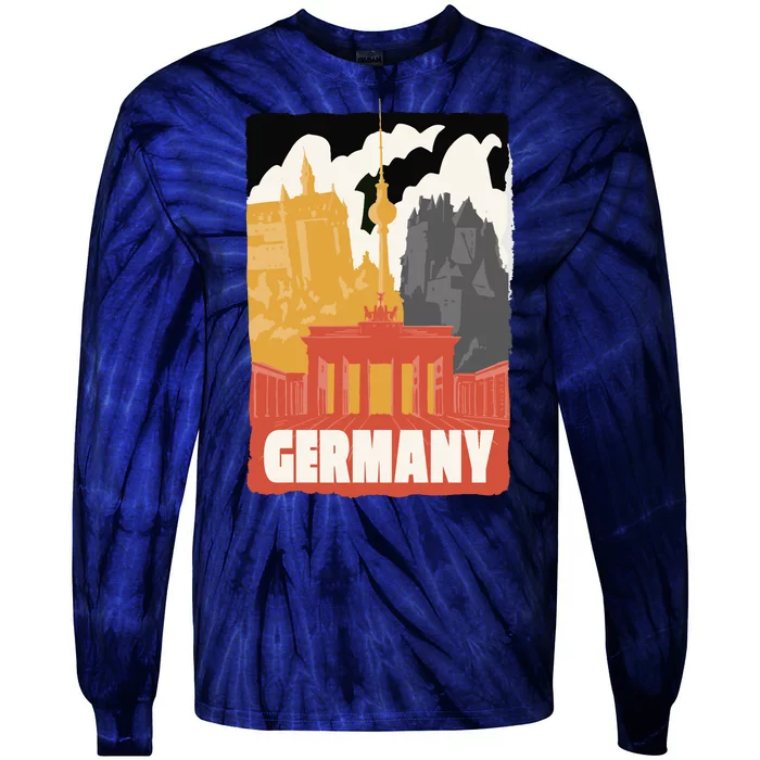 Germany Castle Tie-Dye Long Sleeve Shirt