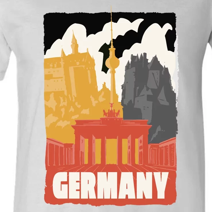 Germany Castle V-Neck T-Shirt