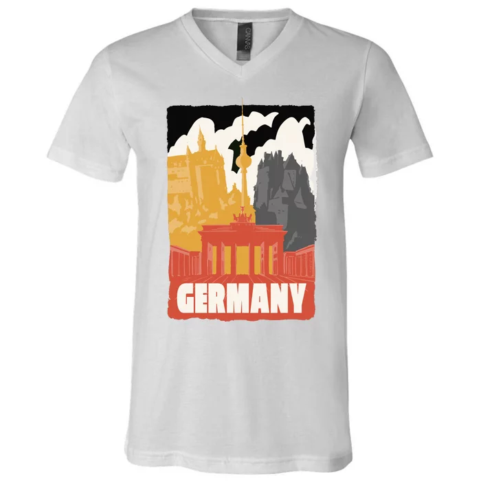 Germany Castle V-Neck T-Shirt