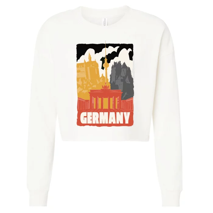 Germany Castle Cropped Pullover Crew