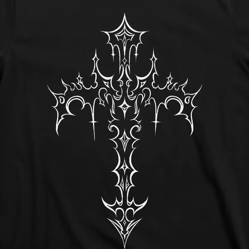 Gothic Cross Grunge Aesthetic Mall Goth T-Shirt