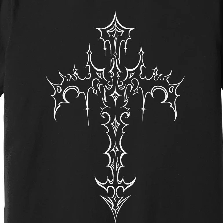 Gothic Cross Grunge Aesthetic Mall Goth Premium T-Shirt