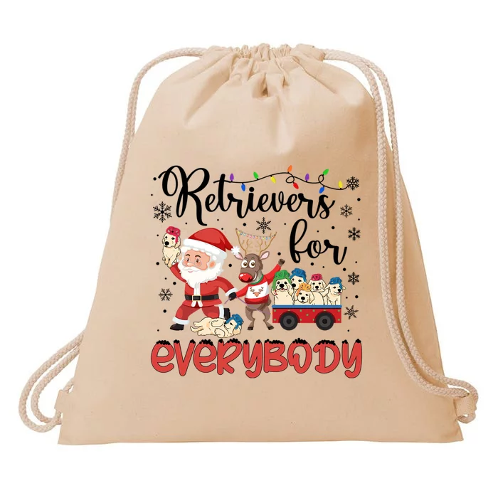 Golden Christmas Golden Retrievers For Everybody Xmas Great Gift Drawstring Bag