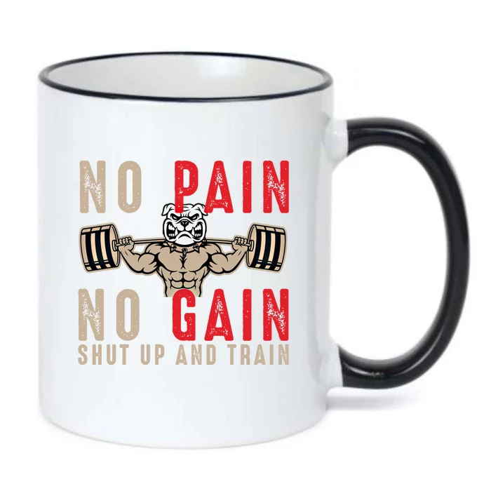 Gym Cute Gift Workout Cute Gift Fitness Cute Gift No Pain No Gain Gift Black Color Changing Mug