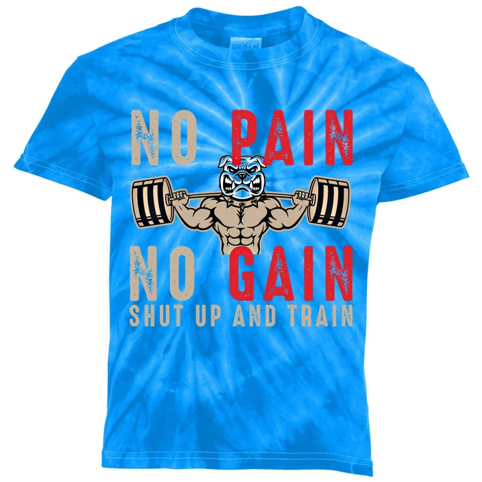 Gym Cute Gift Workout Cute Gift Fitness Cute Gift No Pain No Gain Gift Kids Tie-Dye T-Shirt