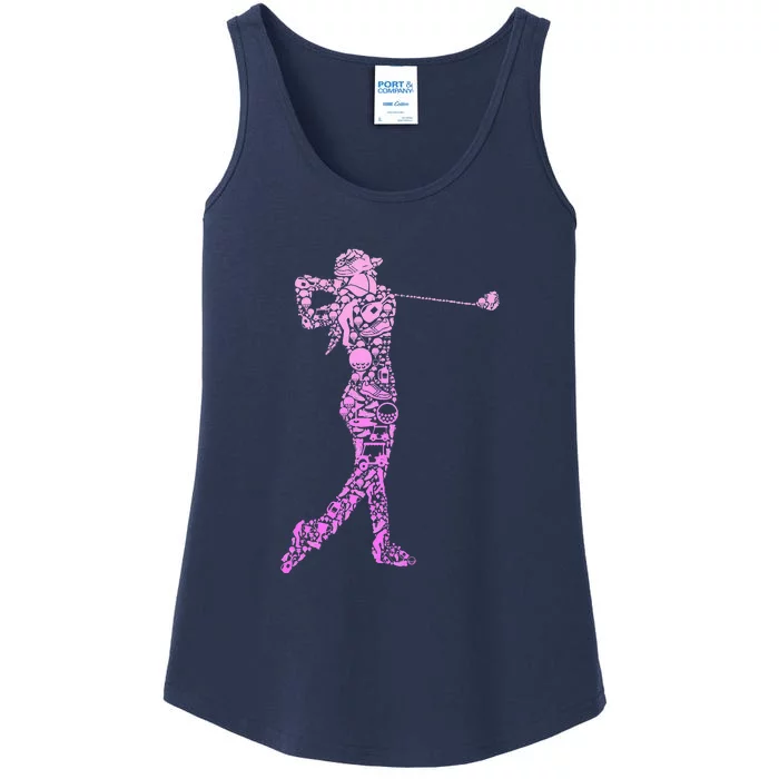 Golf Club Golfer Golfing Funny Golf Father's Day Ladies Essential Tank