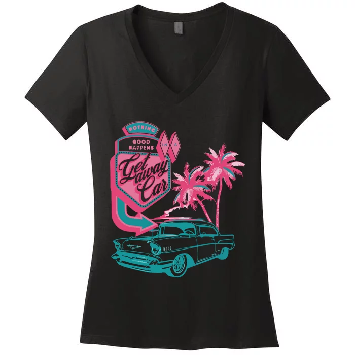 Getaway Car Women's V-Neck T-Shirt