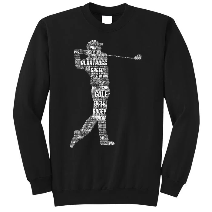 Golf Club Golfer Golfing Men Kids Tall Sweatshirt