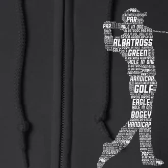 Golf Club Golfer Golfing Men Kids Full Zip Hoodie