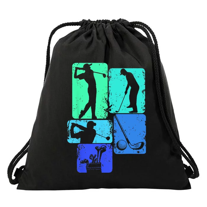 Golf Club Golfer Golfing Kids Drawstring Bag