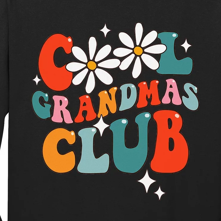 Groovy Cool Grandmas Club Funny Smile Long Sleeve Shirt