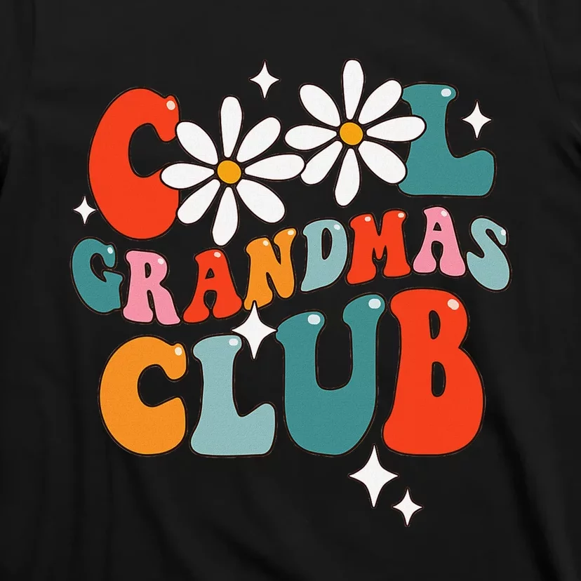 Groovy Cool Grandmas Club Funny Smile T-Shirt