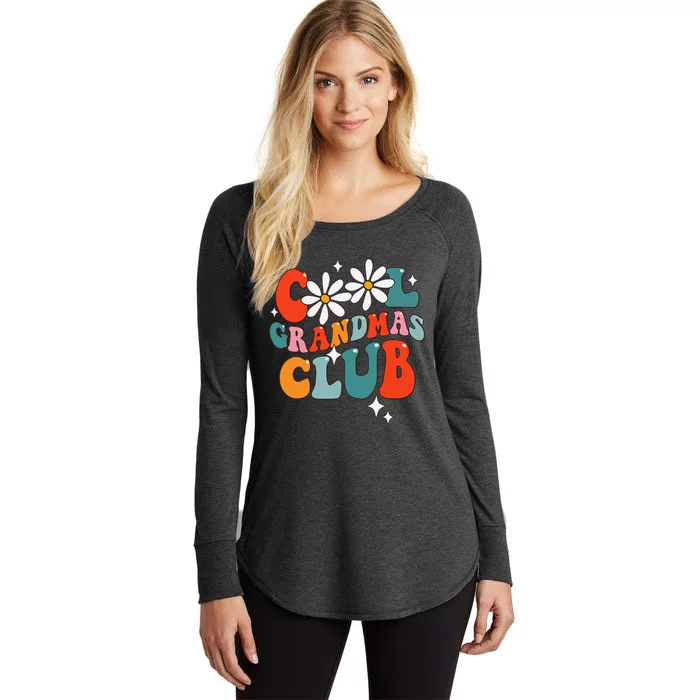 Groovy Cool Grandmas Club Funny Smile Women's Perfect Tri Tunic Long Sleeve Shirt