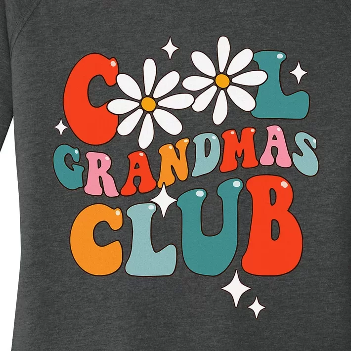 Groovy Cool Grandmas Club Funny Smile Women's Perfect Tri Tunic Long Sleeve Shirt