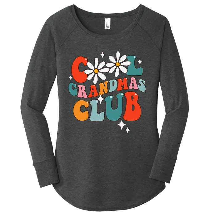 Groovy Cool Grandmas Club Funny Smile Women's Perfect Tri Tunic Long Sleeve Shirt