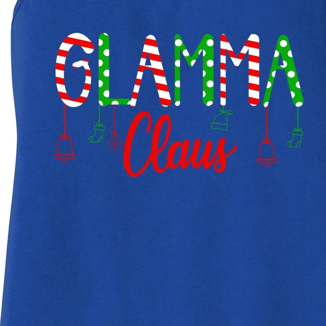 Glamma Claus Gift Family Matching Christmas Pajamas Gift Women's Racerback Tank