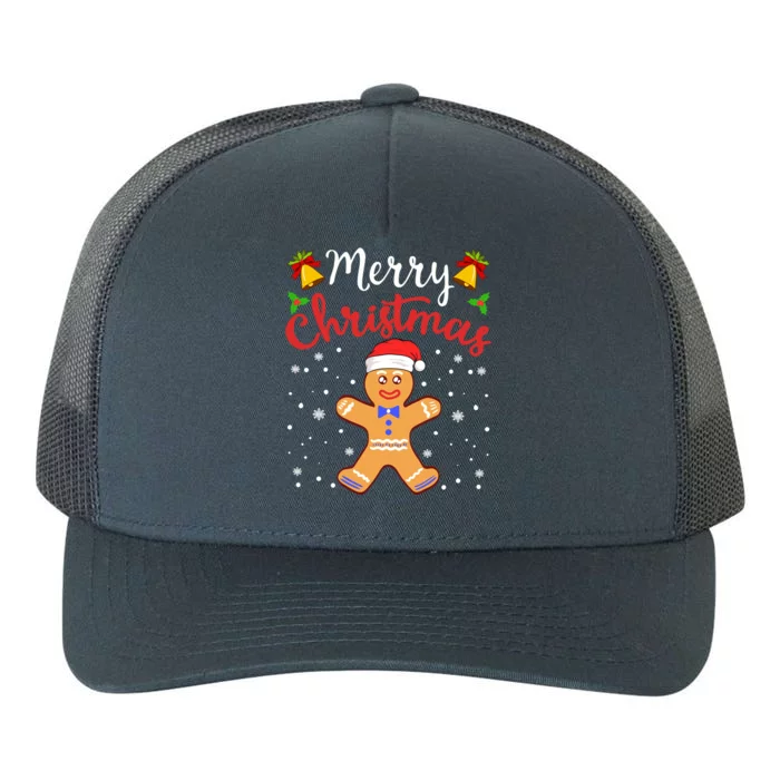 Gingerbread Cookie House Santa Collection Gift Yupoong Adult 5-Panel Trucker Hat