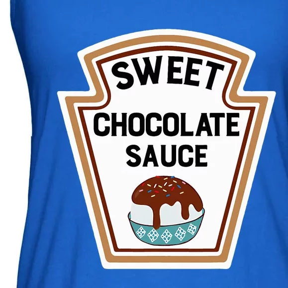 Group Condiments Halloween Costume Sweet Chocolate Sauce Ladies Essential Flowy Tank