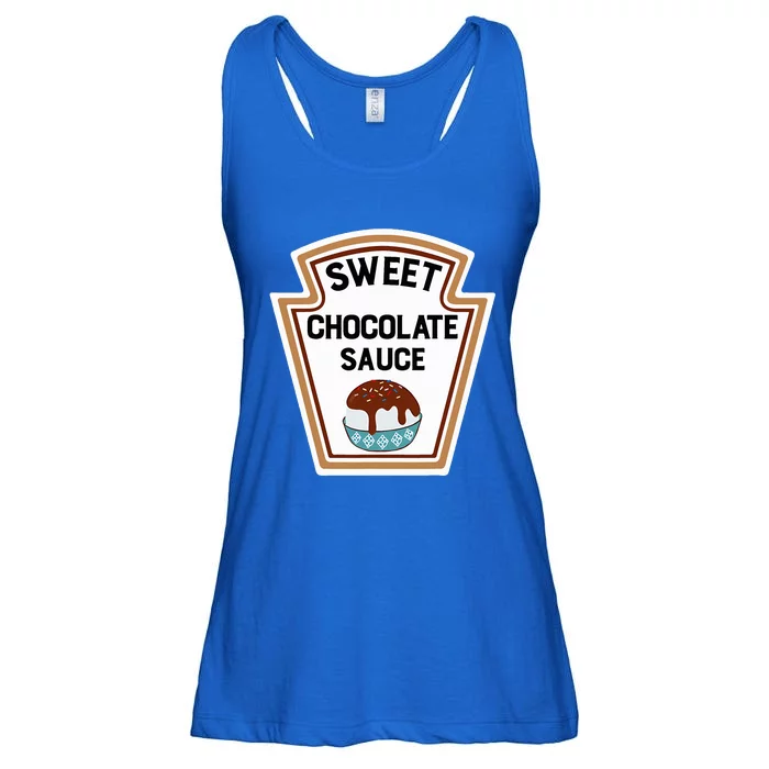 Group Condiments Halloween Costume Sweet Chocolate Sauce Ladies Essential Flowy Tank