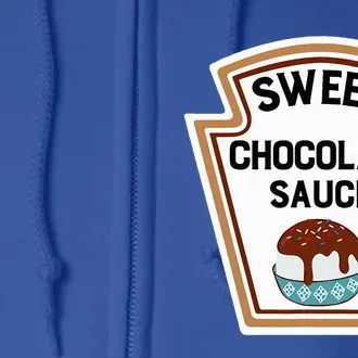 Group Condiments Halloween Costume Sweet Chocolate Sauce Full Zip Hoodie