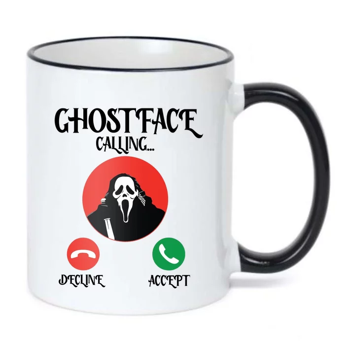 Ghostface Calling Halloween Funny Black Color Changing Mug