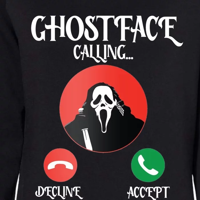 Ghostface Calling Halloween Funny Womens California Wash Sweatshirt