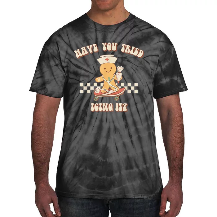 Gingerbread Checker Have You Tried Icing It Registered Tie-Dye T-Shirt