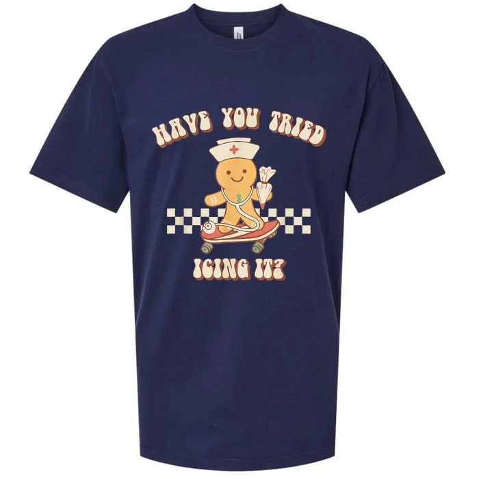 Gingerbread Checker Have You Tried Icing It Registered Sueded Cloud Jersey T-Shirt