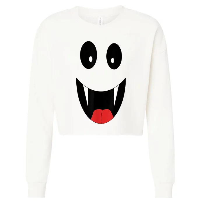 Ghost Costume Halloween Ghost Cropped Pullover Crew