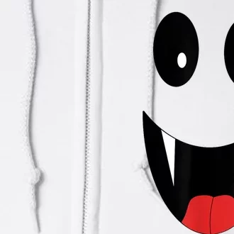 Ghost Costume Halloween Ghost Full Zip Hoodie