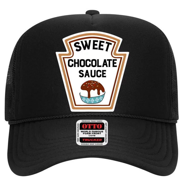 Group Condiments Halloween Costume Sweet Chocolate Sauce High Crown Mesh Trucker Hat